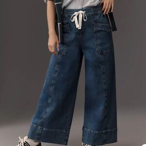 Maeve Blue Wide-Leg Jeans